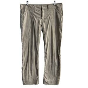 Arc'teryx Women’s Hiking Pant Nylon Beige Straight Leg Mid Rise Zipper Gorpcore